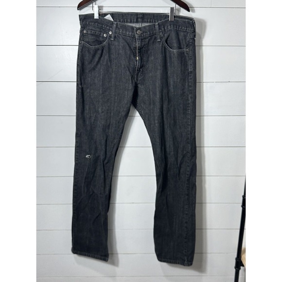 Levi's Other - Levis Jeans Mens 36x34 514 Regular Straight Faded Black Denim Pants Workwear